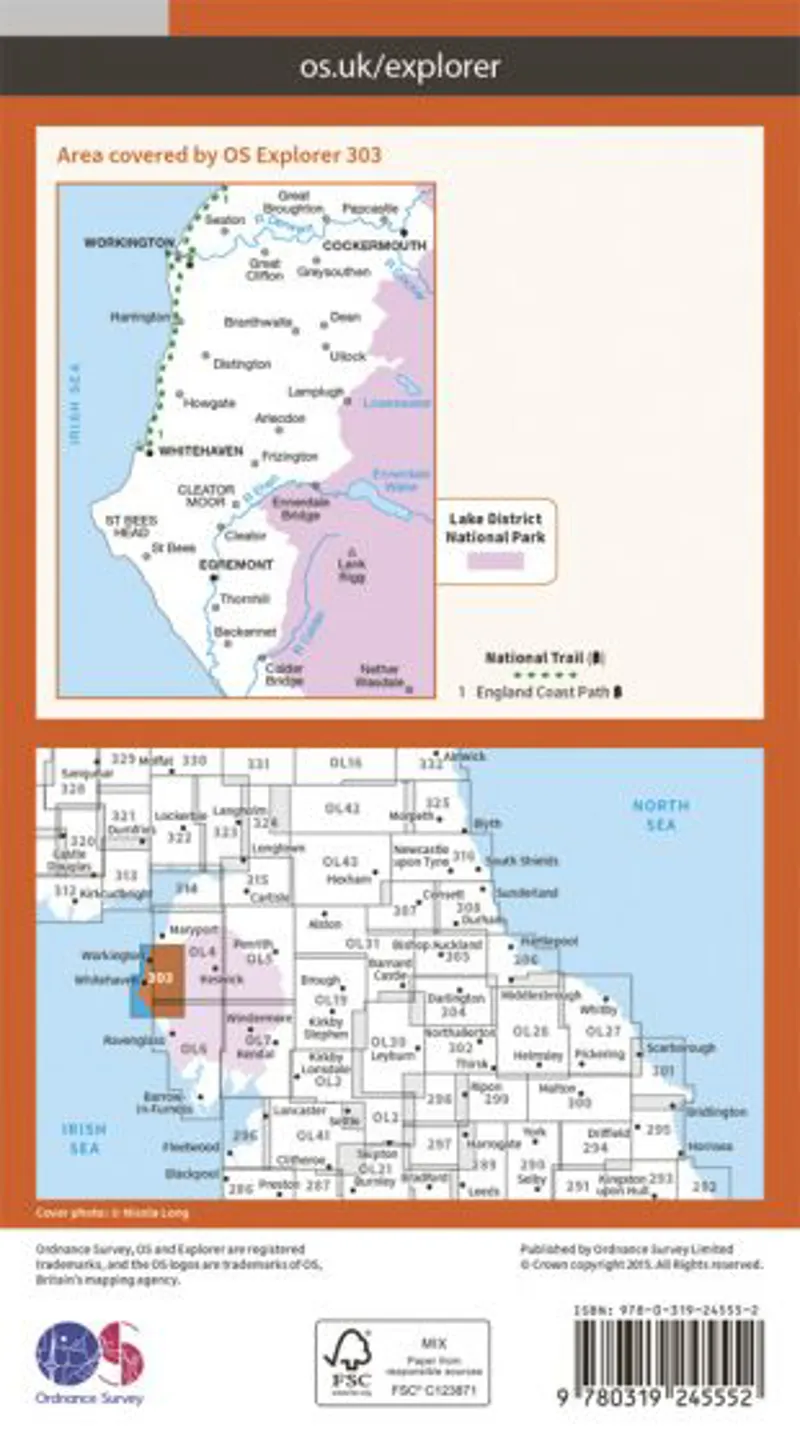 OS Explorer Map 303 - Whitehaven and Workington-1